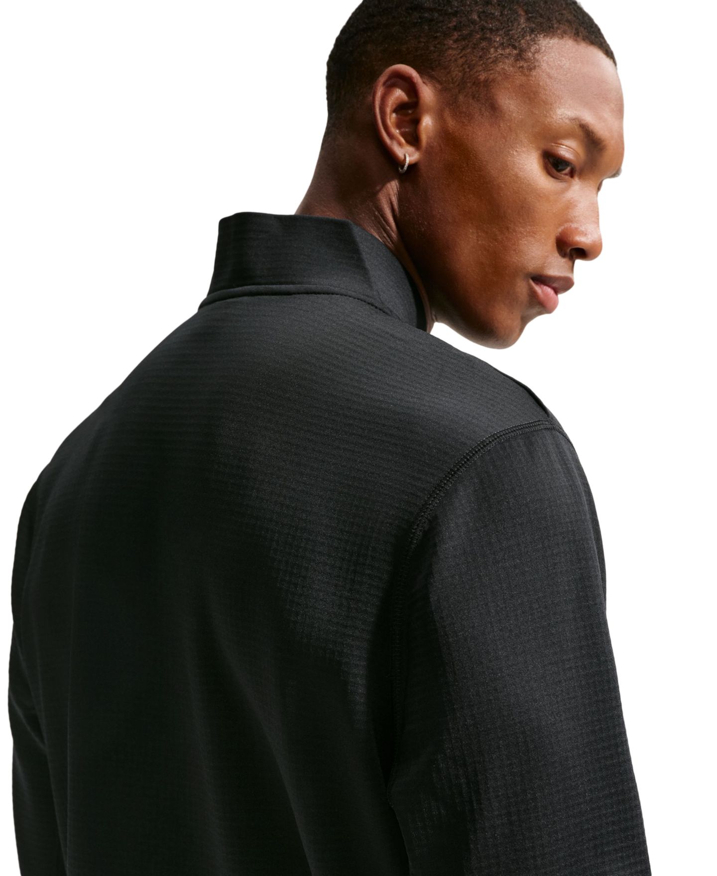 Мужской свитшот Nike Velocity Half-Zip Golf Sweatshirt, цвет: Чёрный / Белый — фото 5