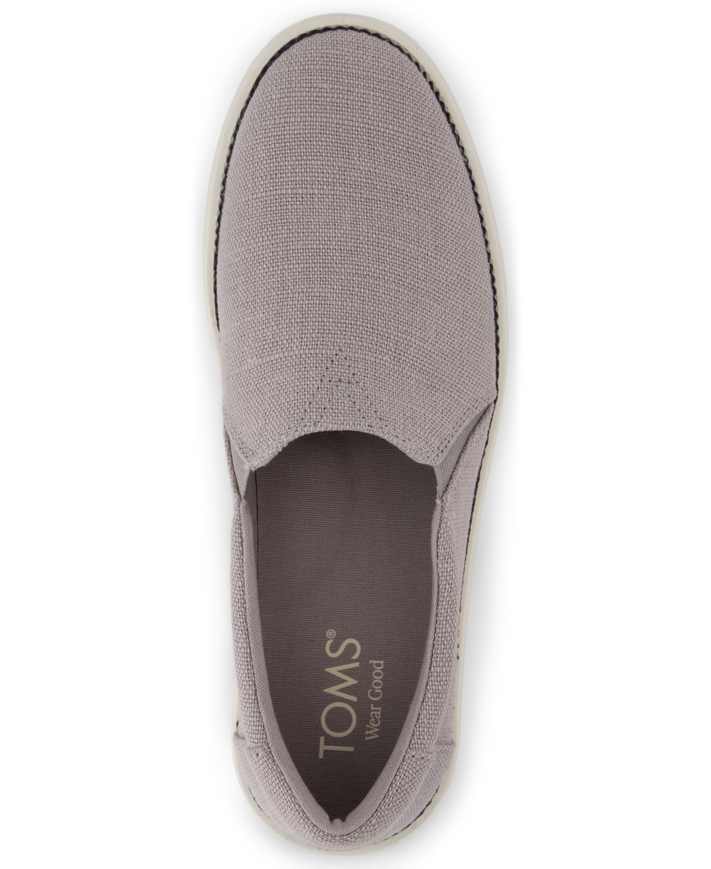 Женские кроссовки TOMS Emily Slip-On, цвет: Серый холщовый — фото 4