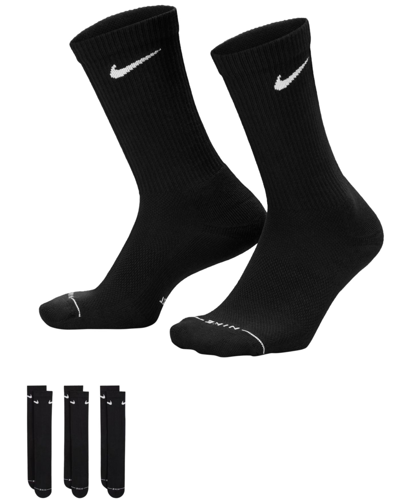 Носки Elevated для мужчин, средней высоты, 3 шт. — Nike, цвет: Чёрный — фото 2