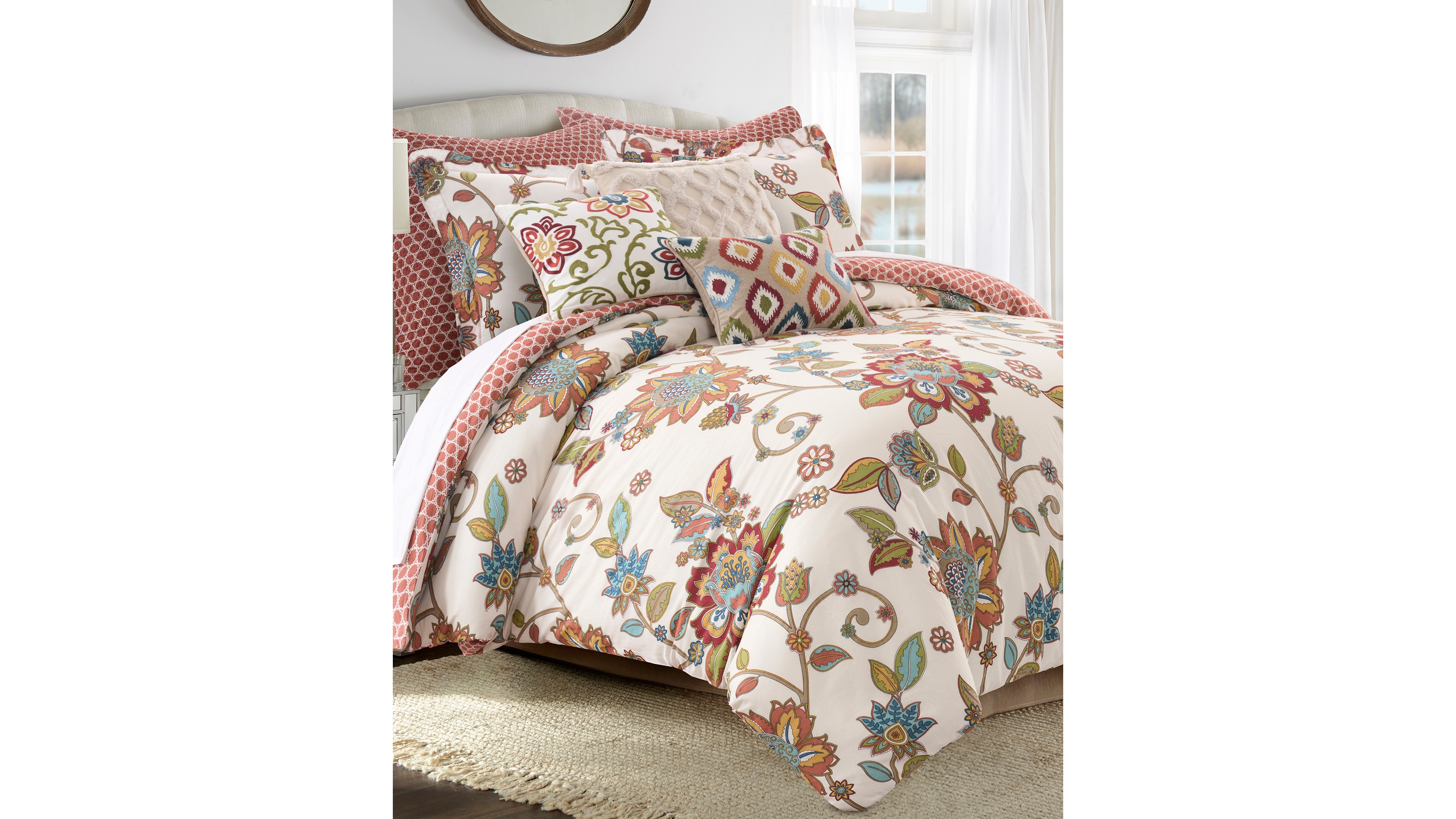 Levtex Home Clementine Reversible 3-Piece Duvet Cover Set, King/ California King