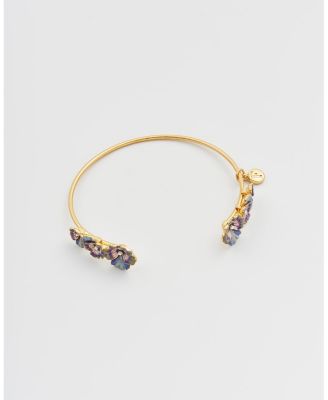 Fable England Pansy and Pearl Bangle - Gold