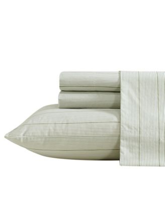 Ellipse Stripe 200-Thread Count Cotton Percale 4-Pc. Sheet Set, King