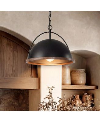 13" Metal Pendant, 1-Light Industrial Pendant Lights With Adjustable Height