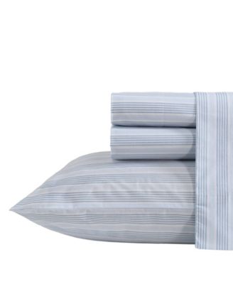 Tayleur Stripe 200-Thread Count Cotton Percale 4-Pc. Sheet Set, Queen