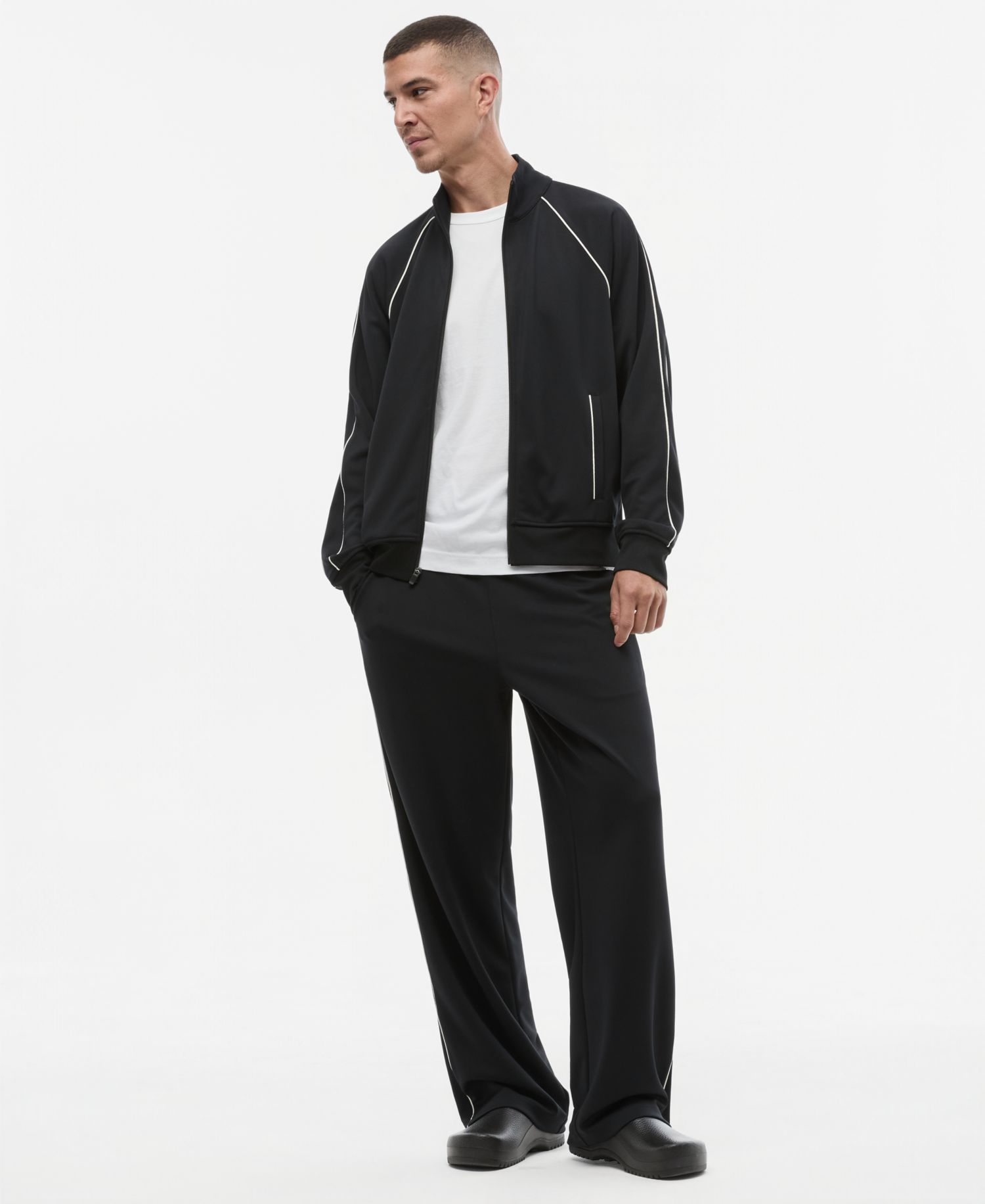 Men's Louis Relaxed Piping-Trim Track Jacket