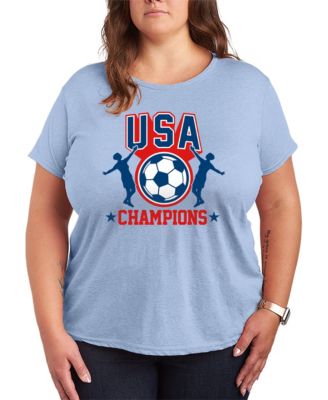 Plus Size USA Soccer Champions Graphic T-Shirt