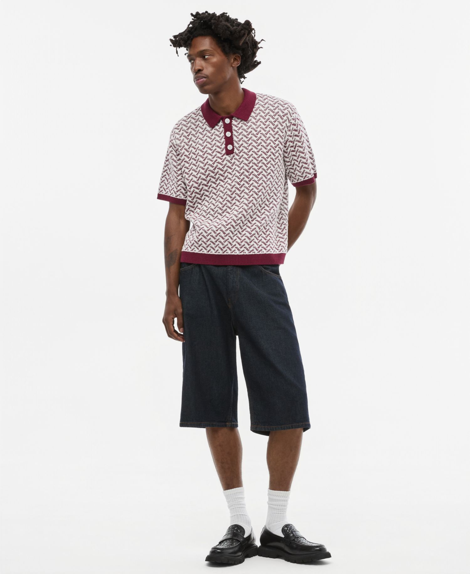 Men's Leo Short-Sleeve Polo Sweater