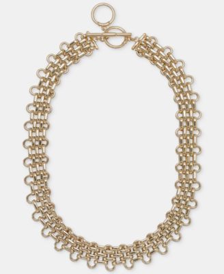 Gold-Tone 16" Rolo Link Collar Necklace