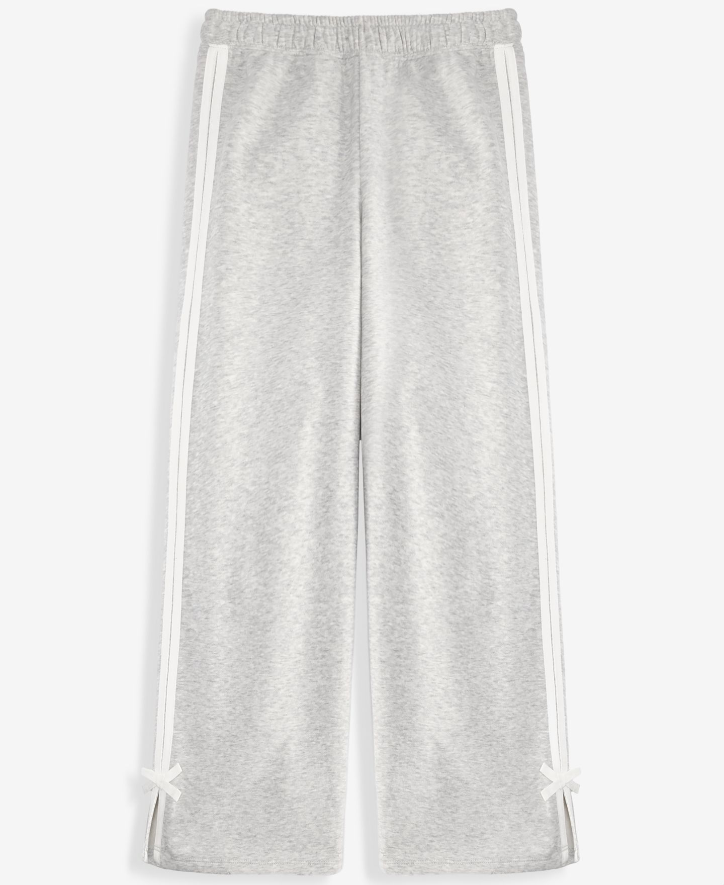 Брюки Epic Threads Bow-Detail Wide-Leg Fleece Sweatpants для девочек, цвет: Светлый серый — фото 1
