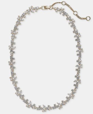Cubic Zirconia Collar Necklace, 16" + 3" extender