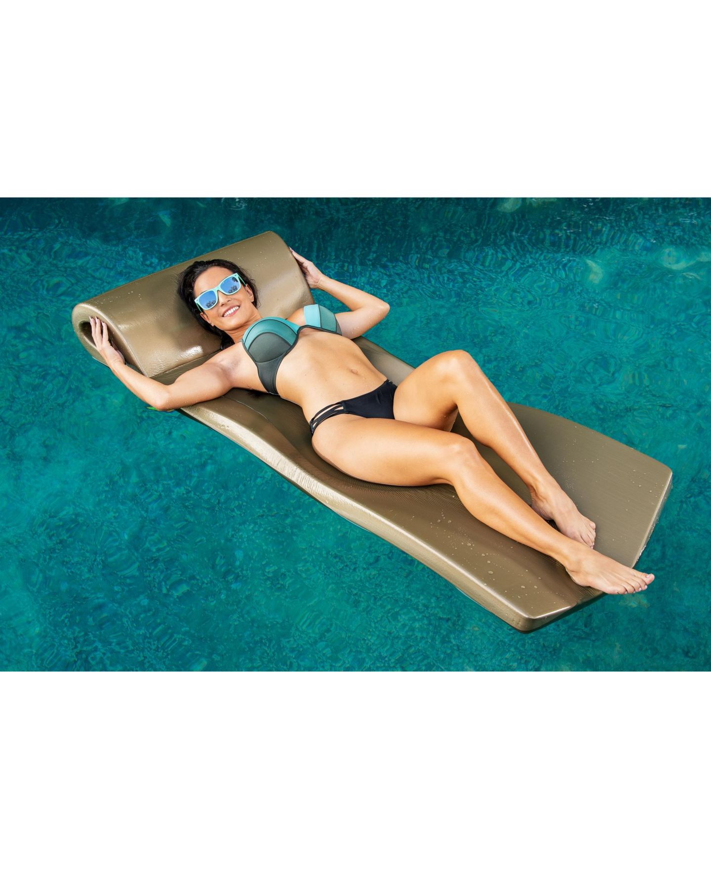 Детская игрушка TRC Recreation Sunsation 1.75" Thick Foam Lounger Swimming Pool Float, Bronze — фото 5