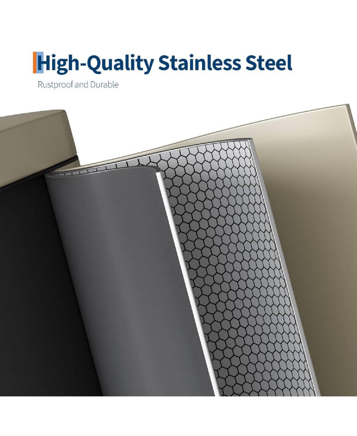 Gaomon Stainless Steel Step-on Trash Can, Slim Kitchen Garbage Bin
