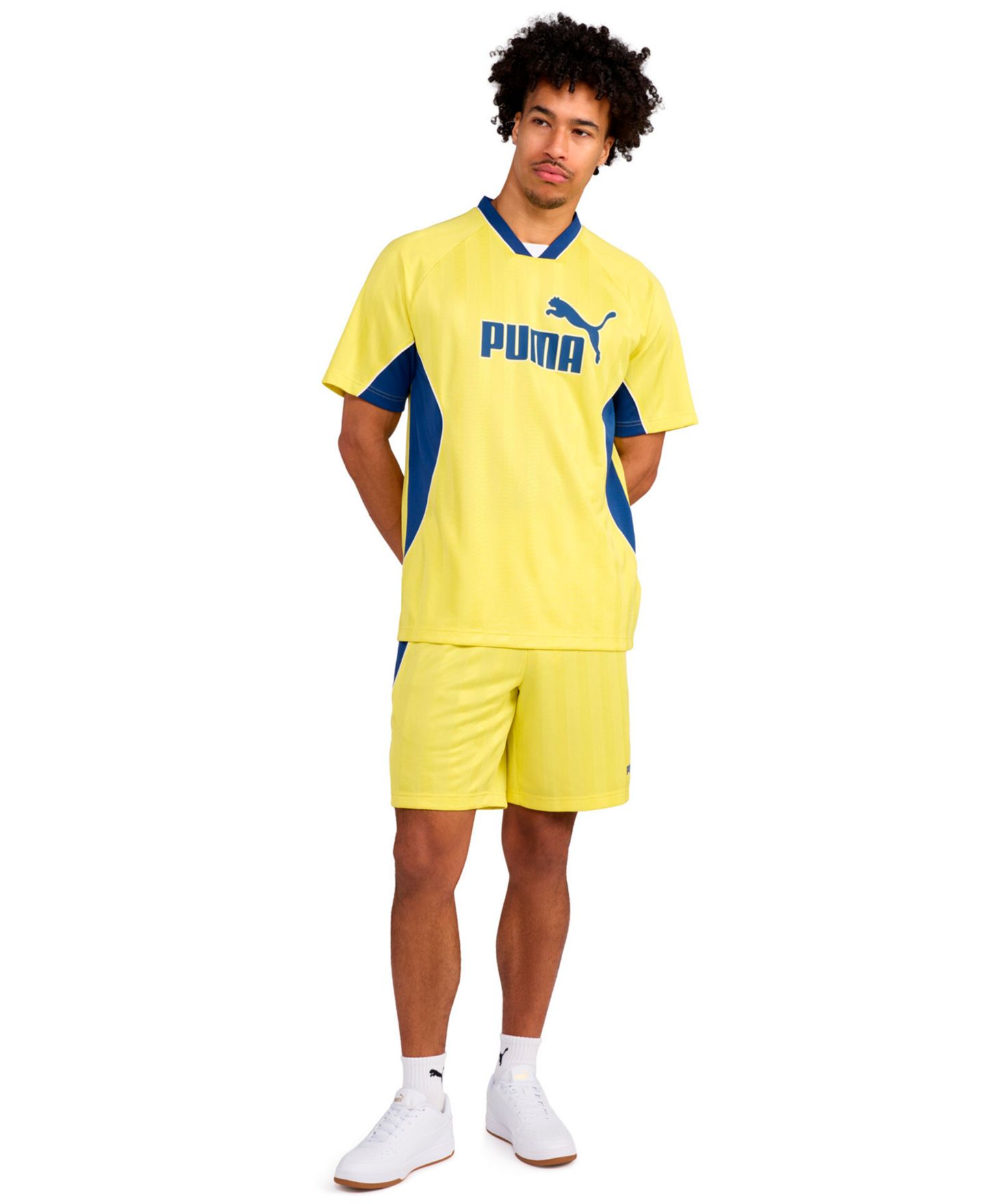 Мужские шорты Puma Sport Stripe, цвет: Лимонный — фото 2