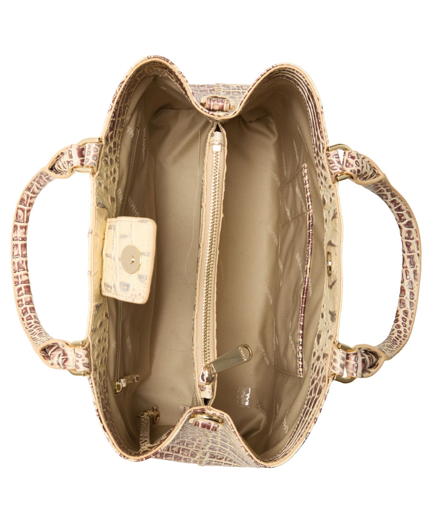 Женская сумка Brahmin Denise Medium Leather Satchel, цвет: Имбирный — фото 4
