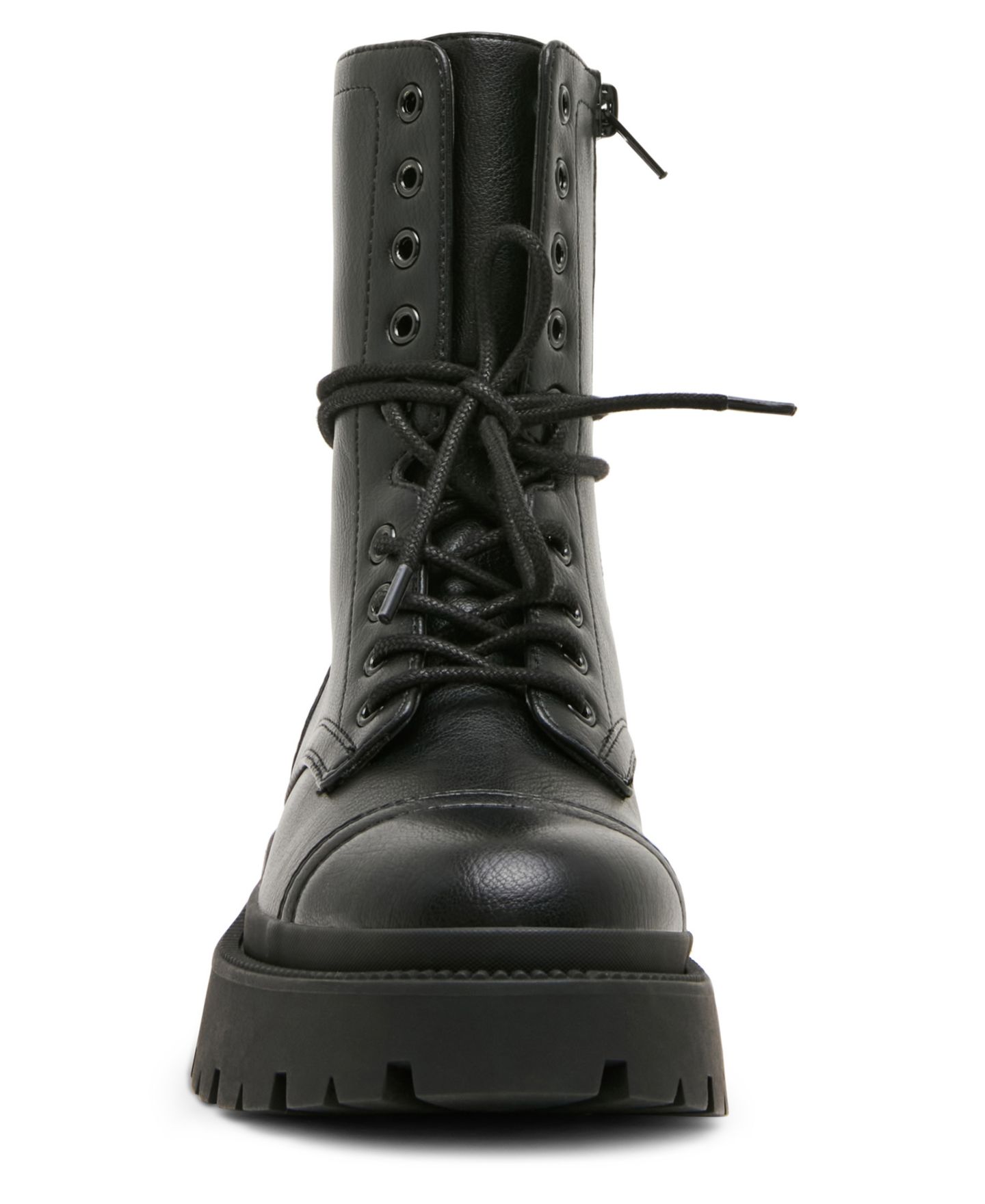 Женские ботинки Madden Girl Ariella Lace-Up Lug Combat, цвет: Чёрный — фото 6