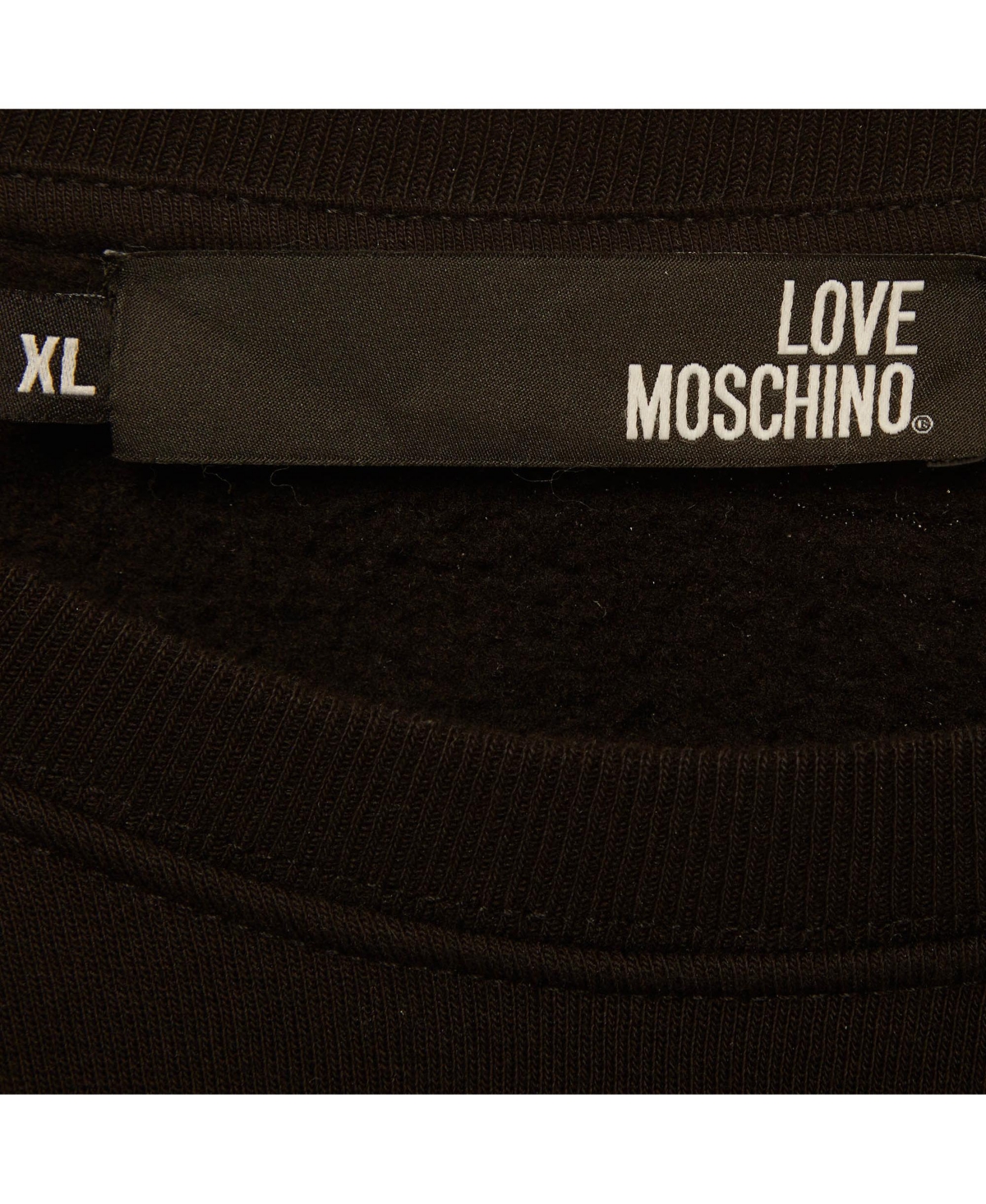 Pre-Owned Love Moschino Men's Knit Embossed Logo Full Sleeve Sweatshirt