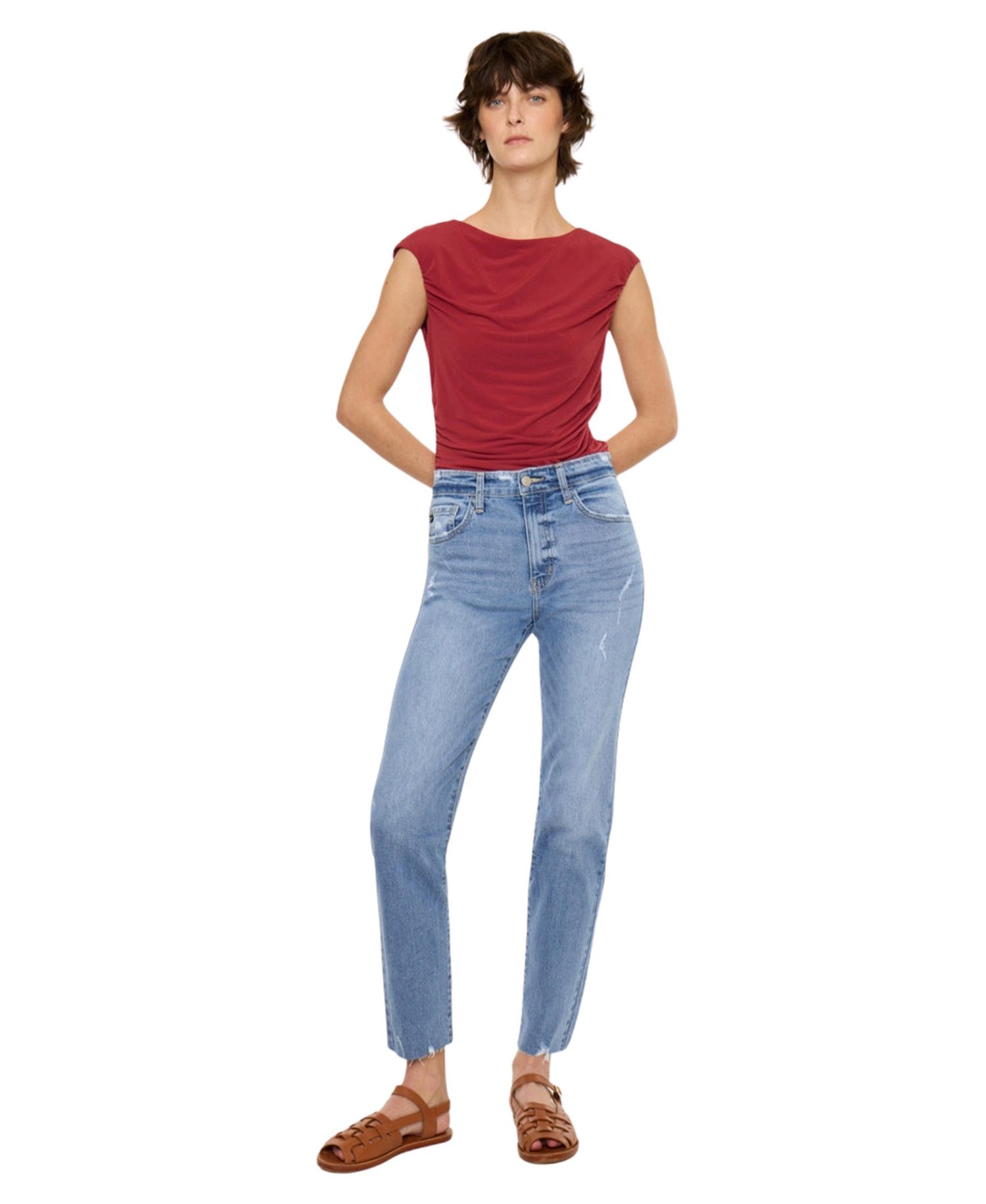 Women's Ariana High Rise Straight Jeans