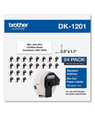 DK120124PK 1.1 in. x 3.5 in. Die-Cut Address Labels - (24/Pack)