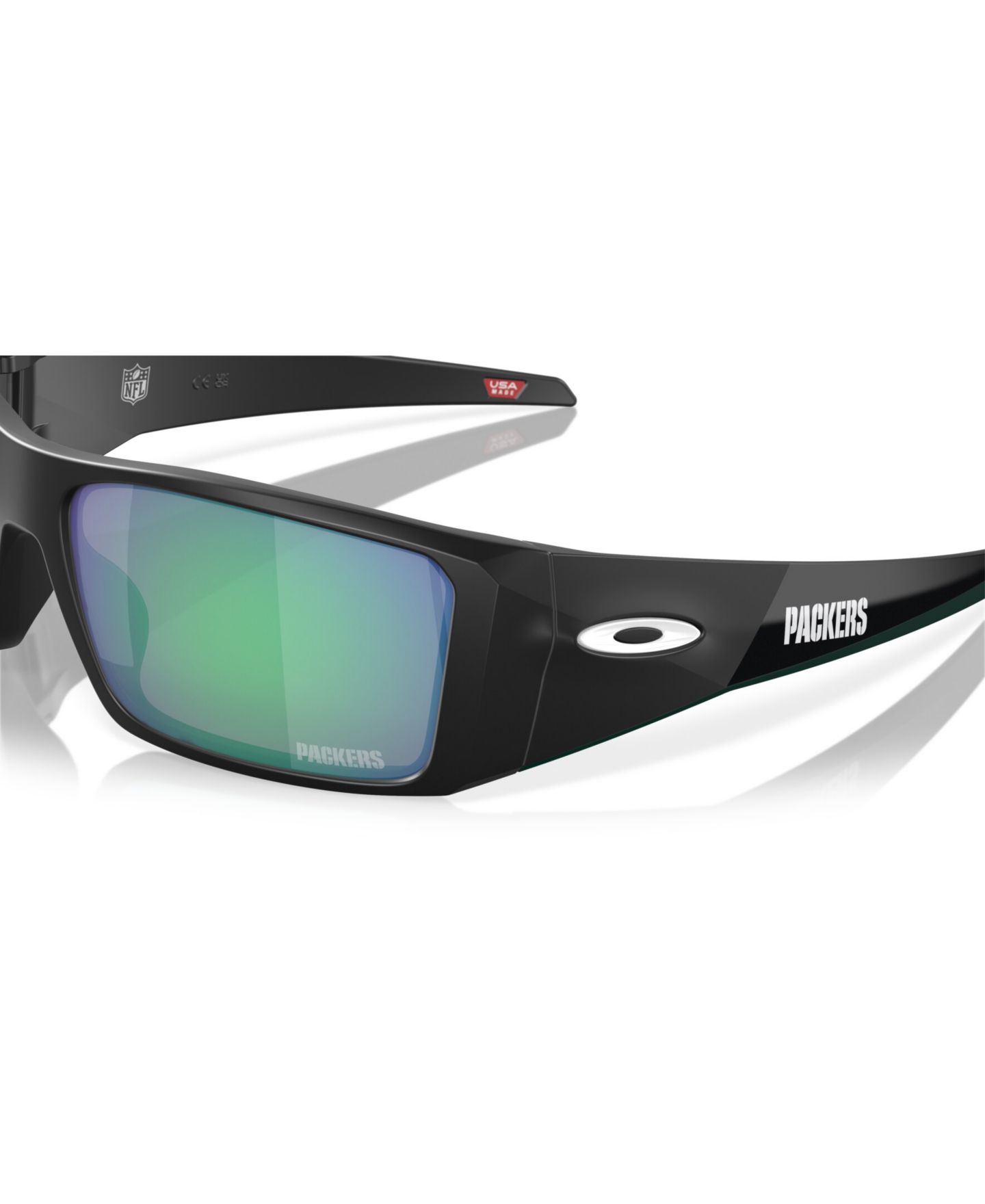 Мужские солнцезащитные очки Oakley Kansas City Chiefs Heliostat Rectangle Sunglasses, OO9231, цвет: Матовый чёрный — фото 7