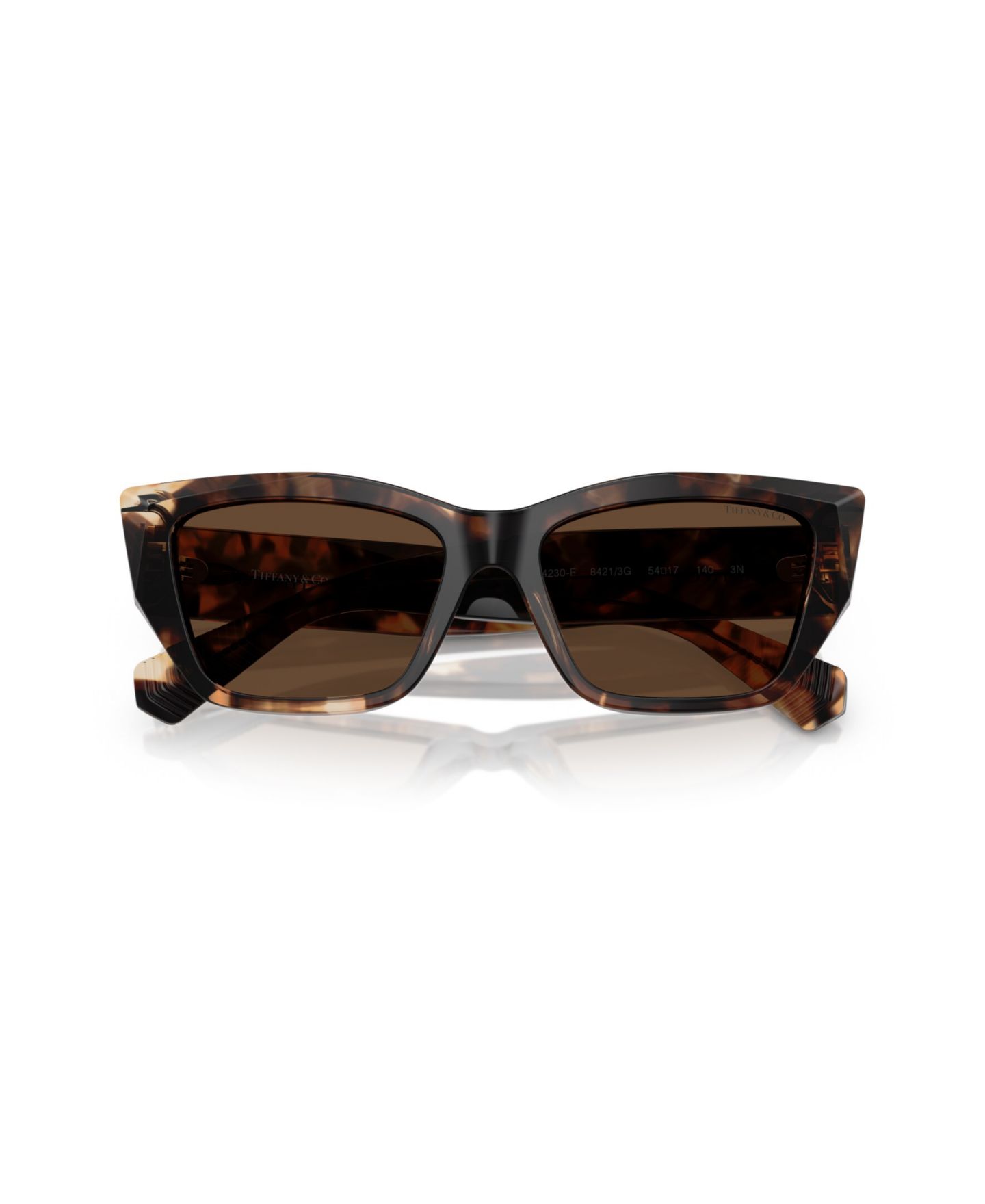 Женские солнцезащитные очки Tiffany & Co. Cat Eye Sunglasses, TF4230F, цвет: Коричневый гавана — фото 5