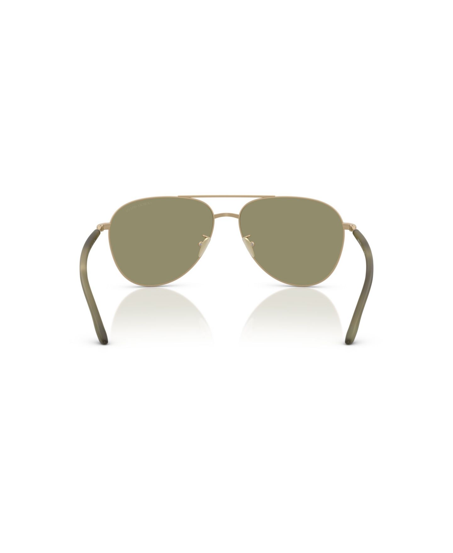 Мужские солнцезащитные очки Giorgio Armani Pilot Sunglasses, AR6162, цвет: Матовый бледный золотой — фото 4