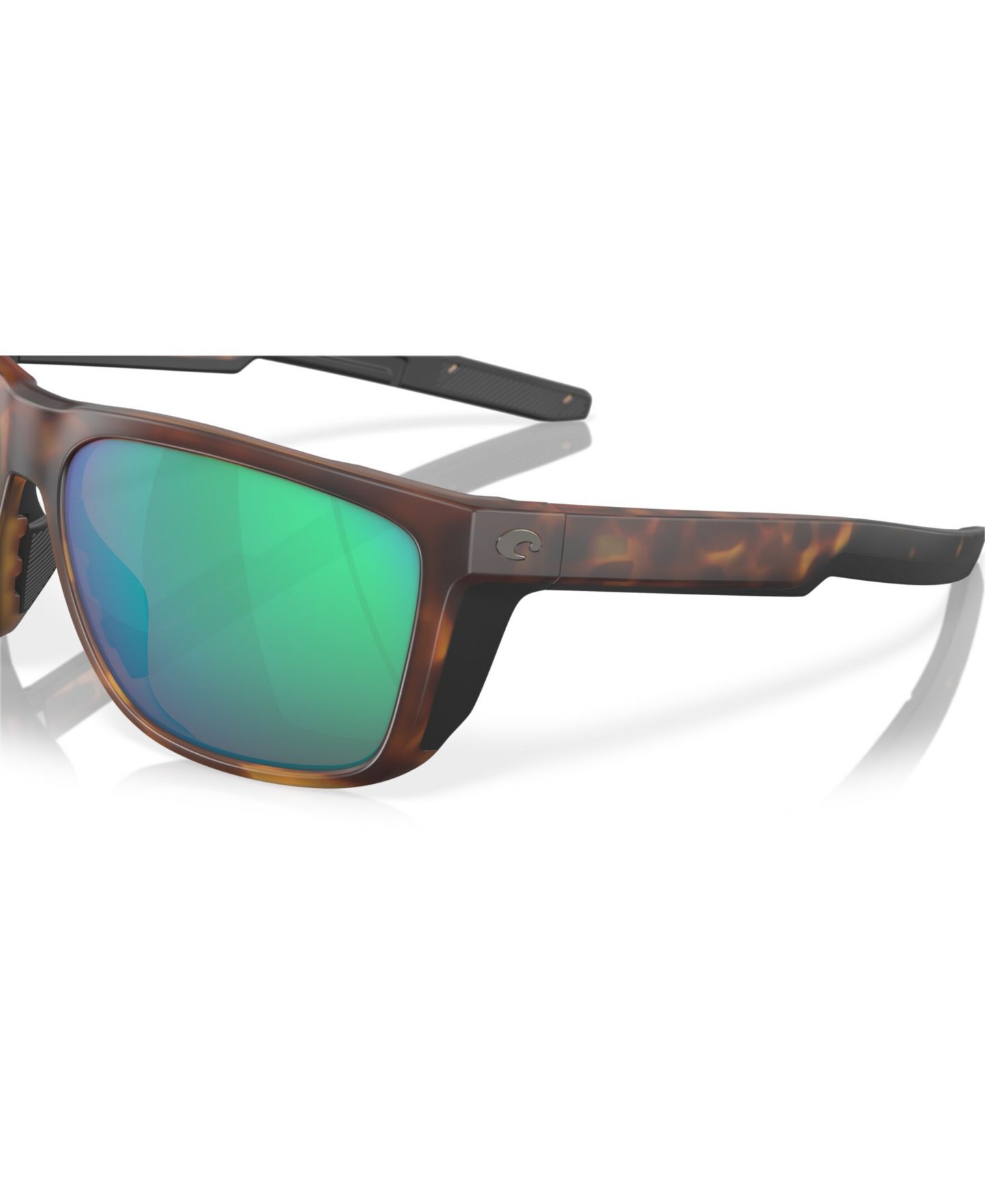 Мужские солнцезащитные очки Costa Del Mar Polarized Square Sunglasses, Ferg 6S9002, цвет: Матовый черепаховый — фото 6