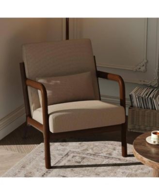 Modern Corduroy Accent Chair, Ergonomic Lounge Armchair for Living Room, Bedroom, Office