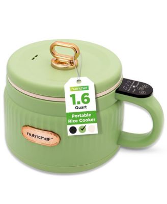 1.6L Portable Electric Rice Cooker with Non-Stick Ceramic Coating NC12BGREEN