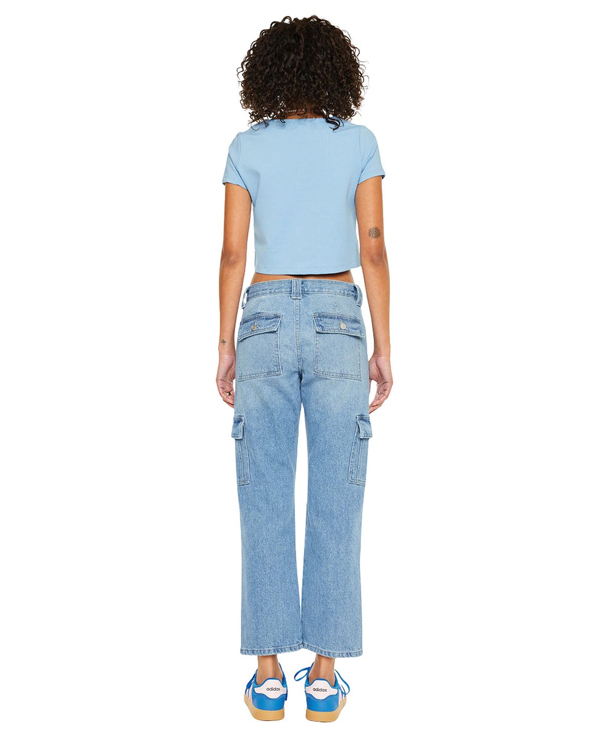 KanCan Women's Aaliyah High Rise Slim Straight Cargo Pants view 7 — MAYCSS fashion products