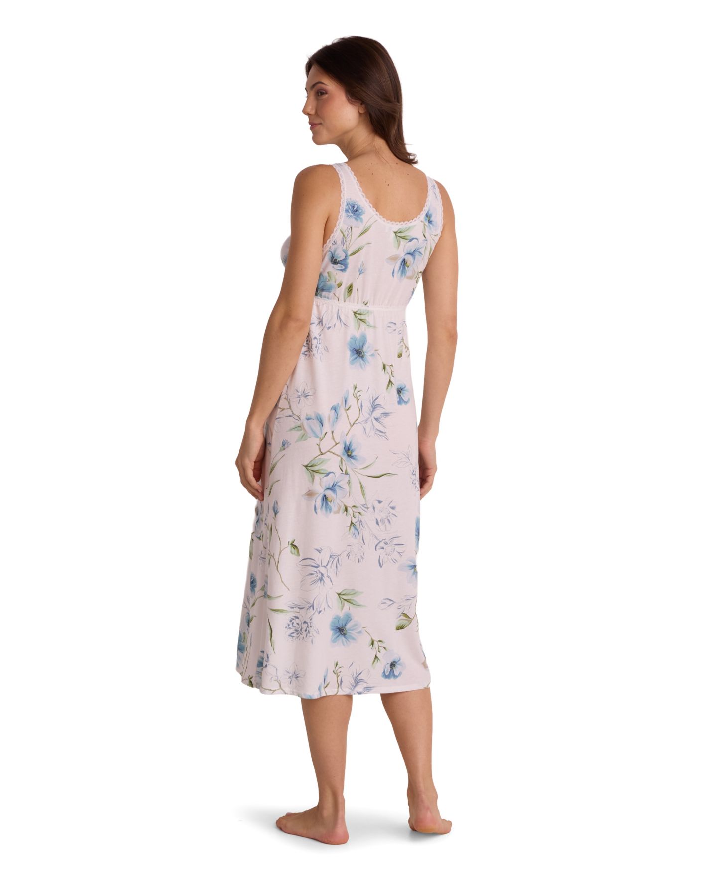 Женское платье Miss Elaine Sleeveless Printed Long Gown, цвет: Синий — фото 3