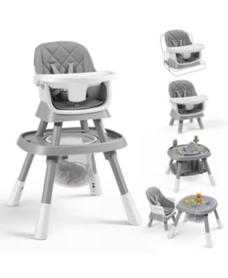 Baby 15-in-1 High Chair Converts to Activity Center and Booster Seat with Removable Tray