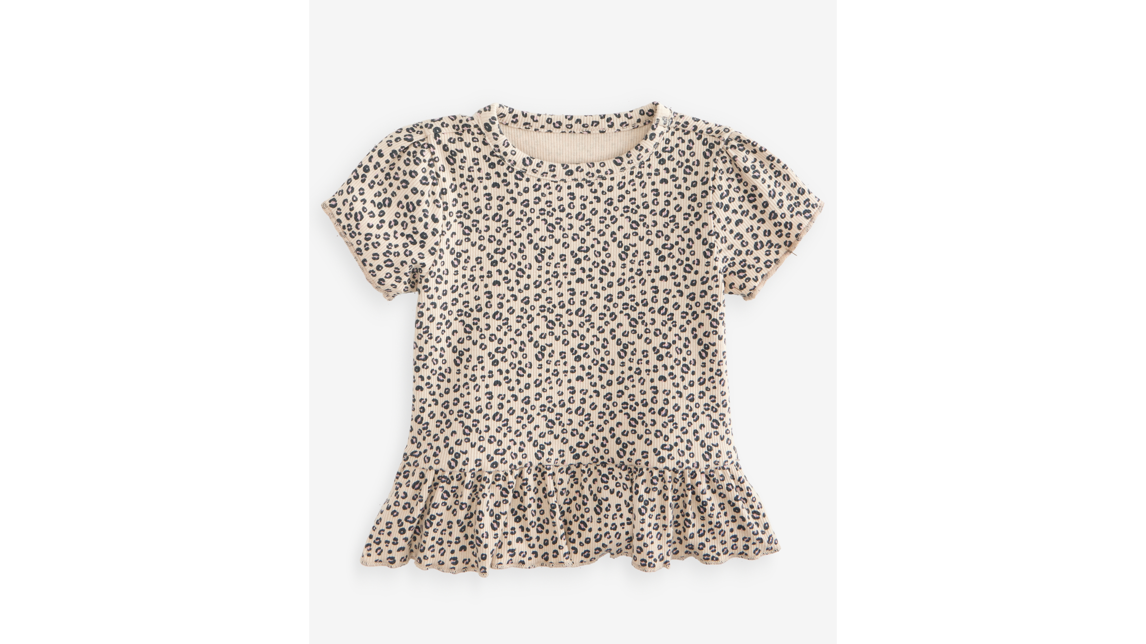 First Impressions Baby Girls' 3M-24M Mix & Match Short-Sleeve Leopard-Print Peplum Top, Macy's Exclusive