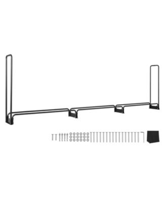 Firewood Rack with Water-Resistant Cover, 150 x 14 x 46 in Outdoor Holder, 1/2 Cord