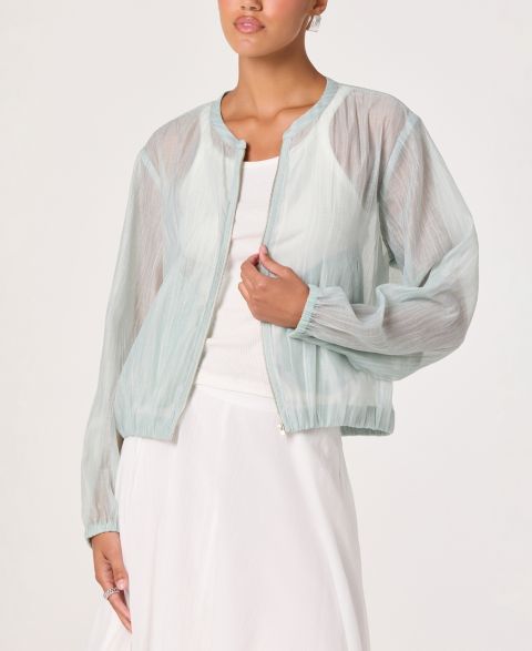 Женские куртки ASTR the Label Aeva Round Neck Bomber Jacket