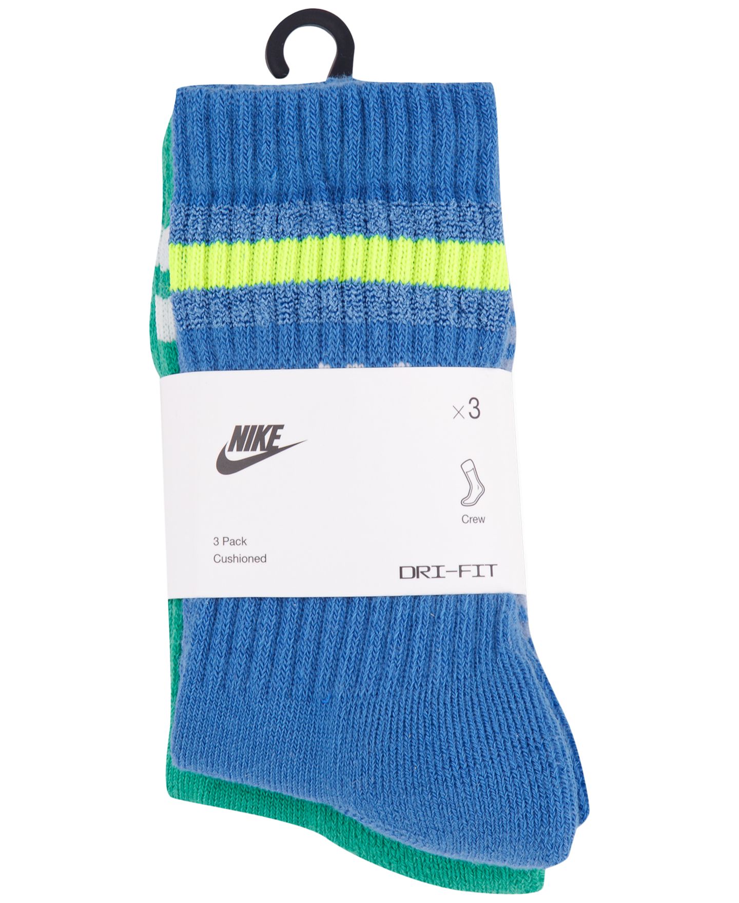 Детские носки Nike Goal Mode, набор из 3 пар, 4-7, цвет: Синий — фото 3