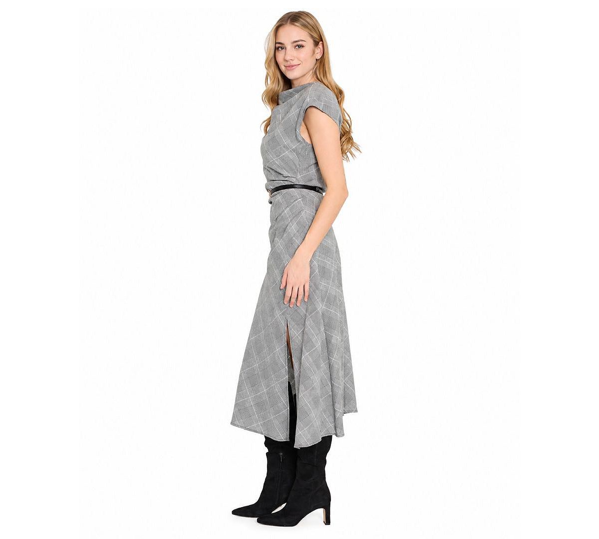 SAM EDELMAN/S ROTHSCHILD & CO INC Women's Crewneck Belted Dress view 2 — MAYCSS fashion products
