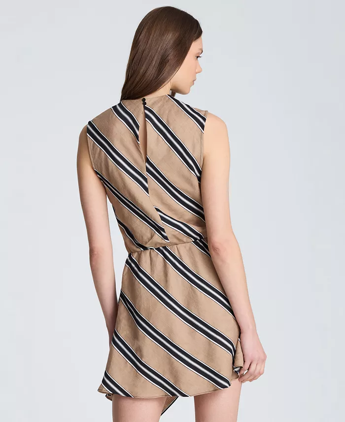 Women's Asymmetrical Hem Mini Dress - thumbnail 5