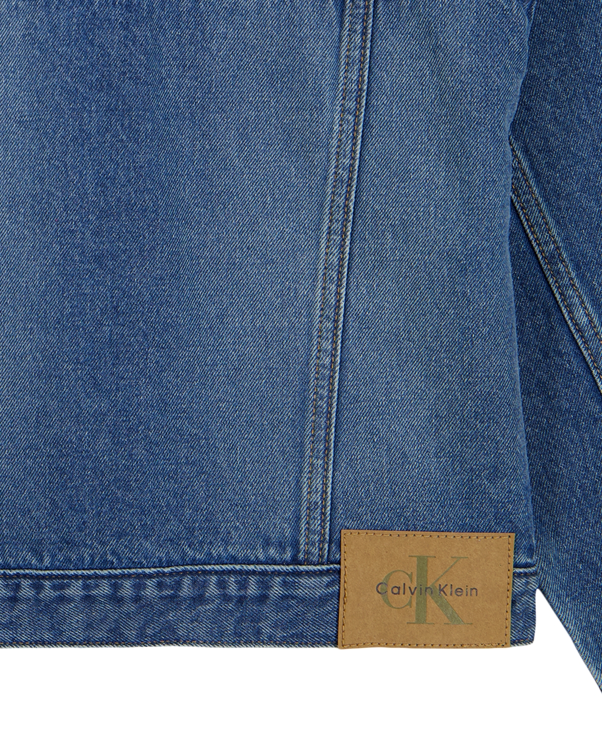 Calvin Klein Girls' 7-16 Button-Front Denim Jacket