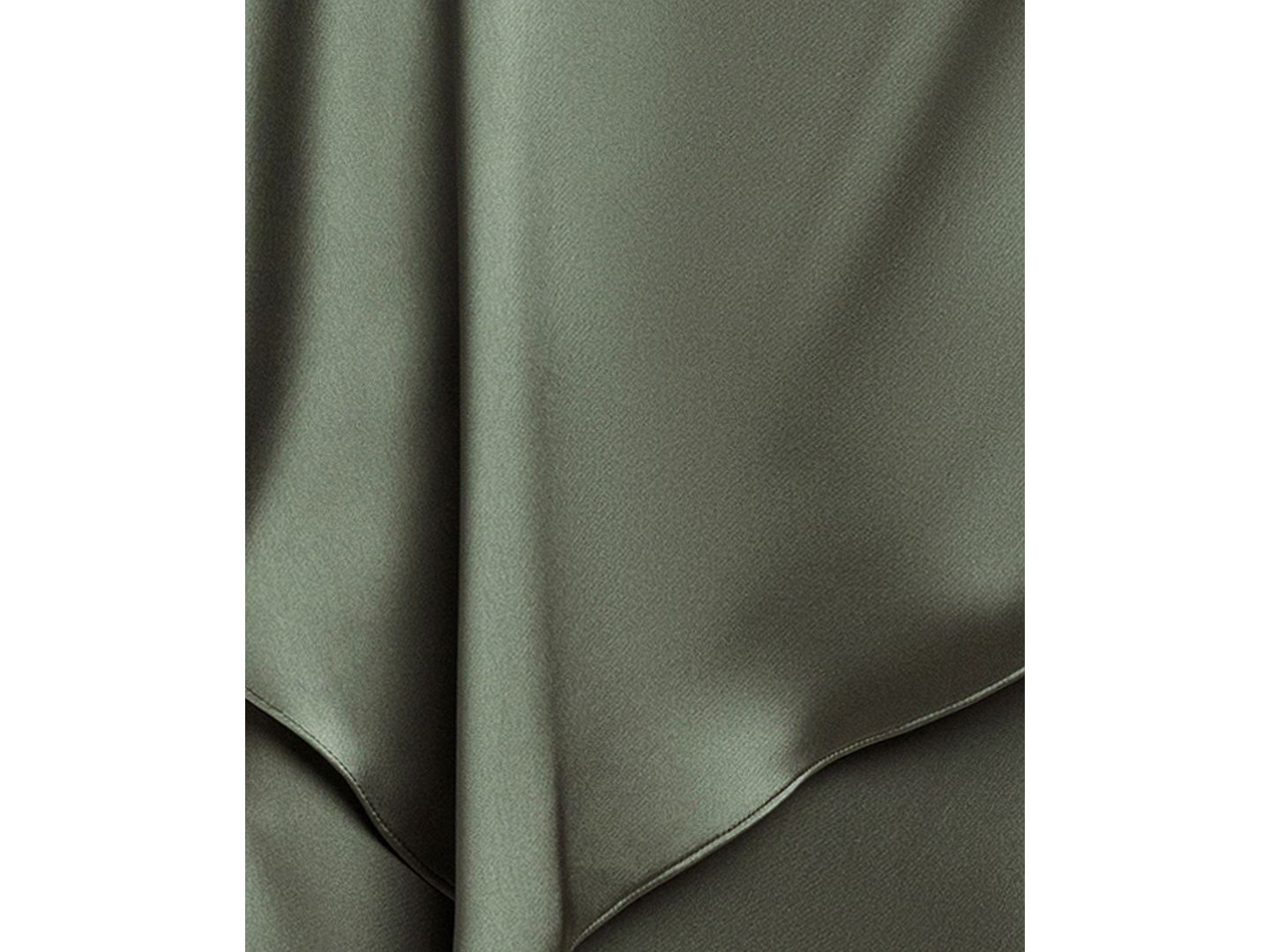 Женские платья XSCAPE Plus Size Crewneck Satin Overlay Ball Gown, цвет: Оливковый — фото 6