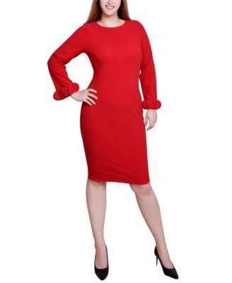 Women's Long-Sleeve Scuba Dress