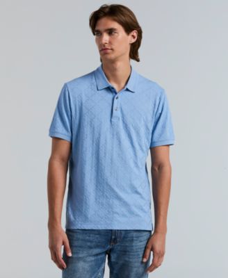 Men's Jacquard Geo Texture Polo Shirt