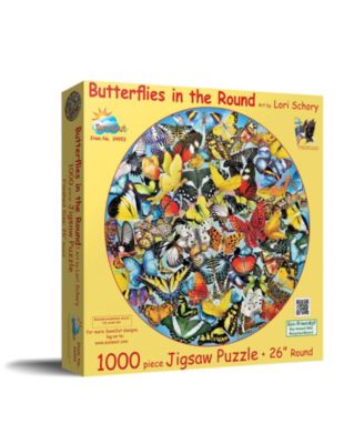 Butterflies in the Round 1000 piece Jigsaw Puzzle for Adults Round
