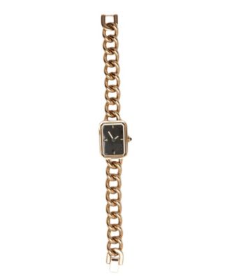 Tarnish-Resistant Gold-Plated Stainless Steel Moran Chain Watch 19mmx25mm