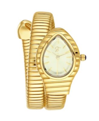 Tarnish-Resistant Gold-Plated Stainless Steel Wrap Watch 13mm×25mm