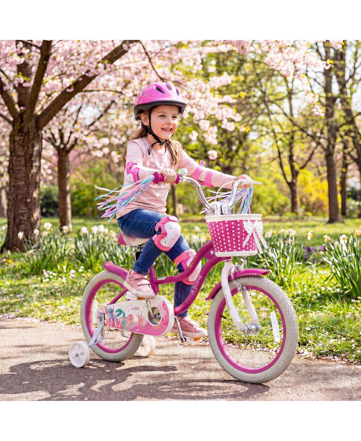 Gymax 16'' Kids Bike w/Training Wheels Hand Coaster Brakes Adjustable Seat Handlebar
