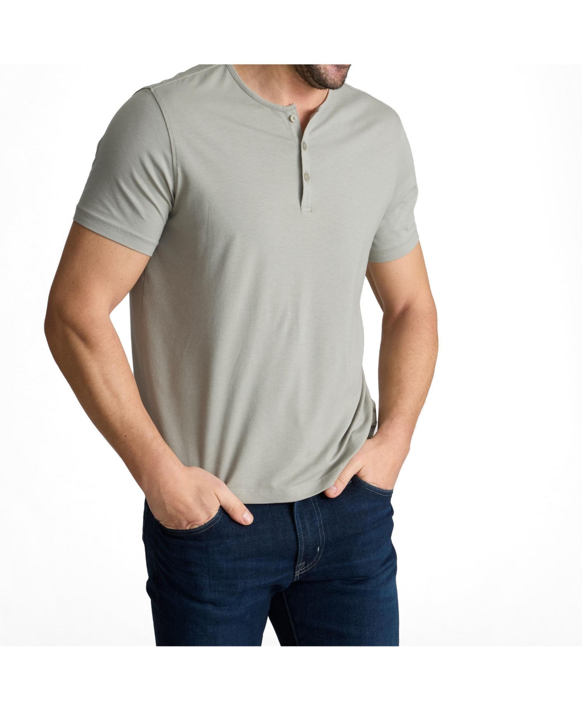 UNTUCKit Men's Regular Fit EcoSoft Short-Sleeve Henley