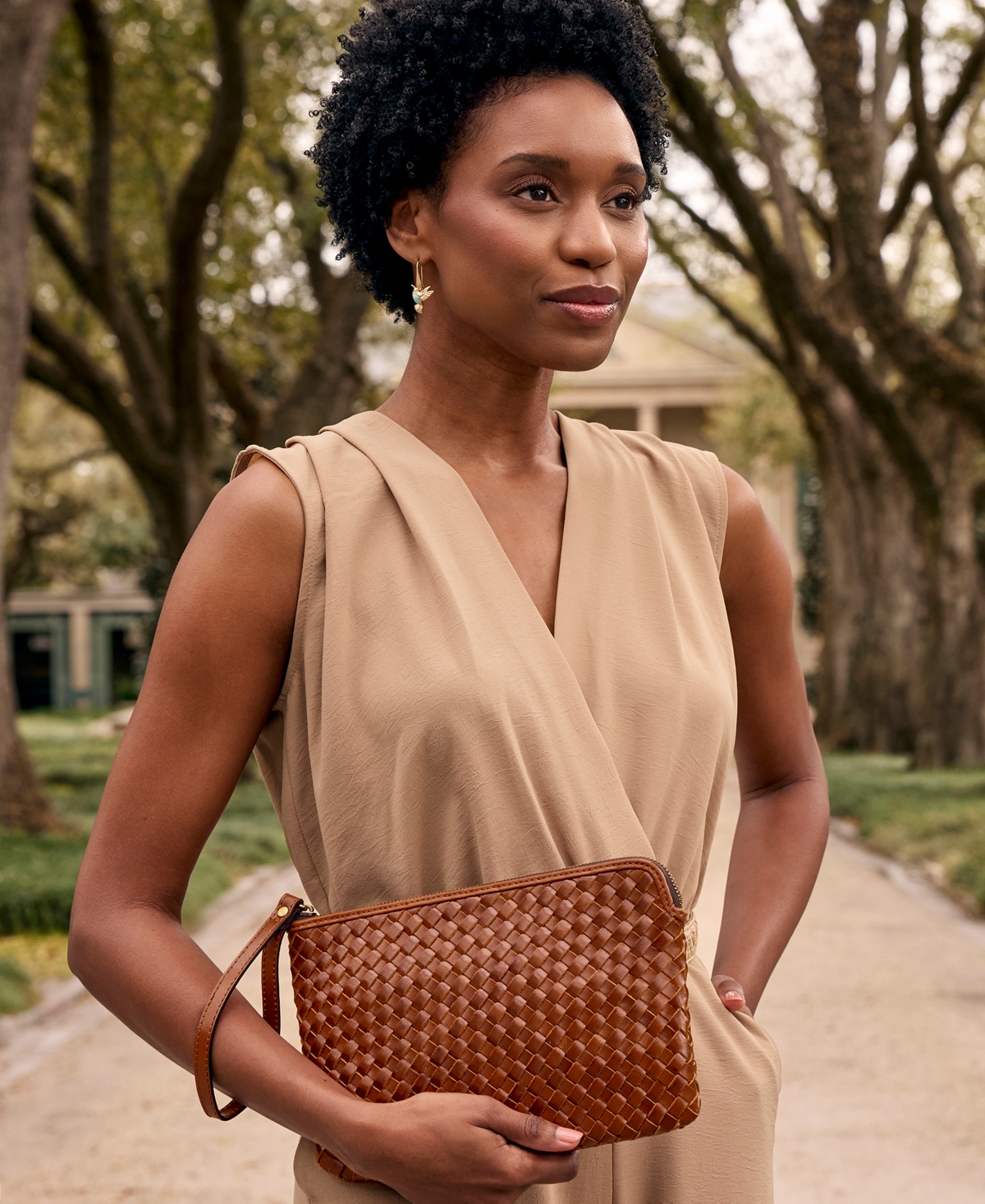 Patricia Nash Leisha Zippered Leather Wristlet