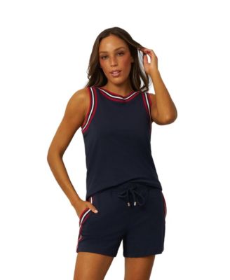 Women's Sporty Stripe Trim Tank