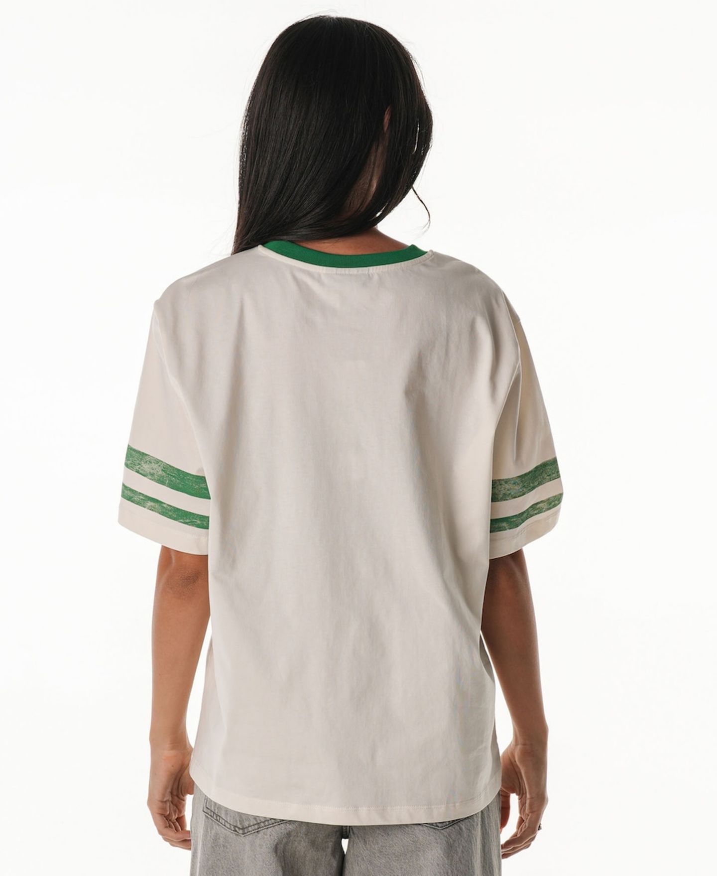 Женская футболка The Wild Collective Cream Boston Celtics Vintage Drop Shoulder Oversized Boyfriend — фото 2
