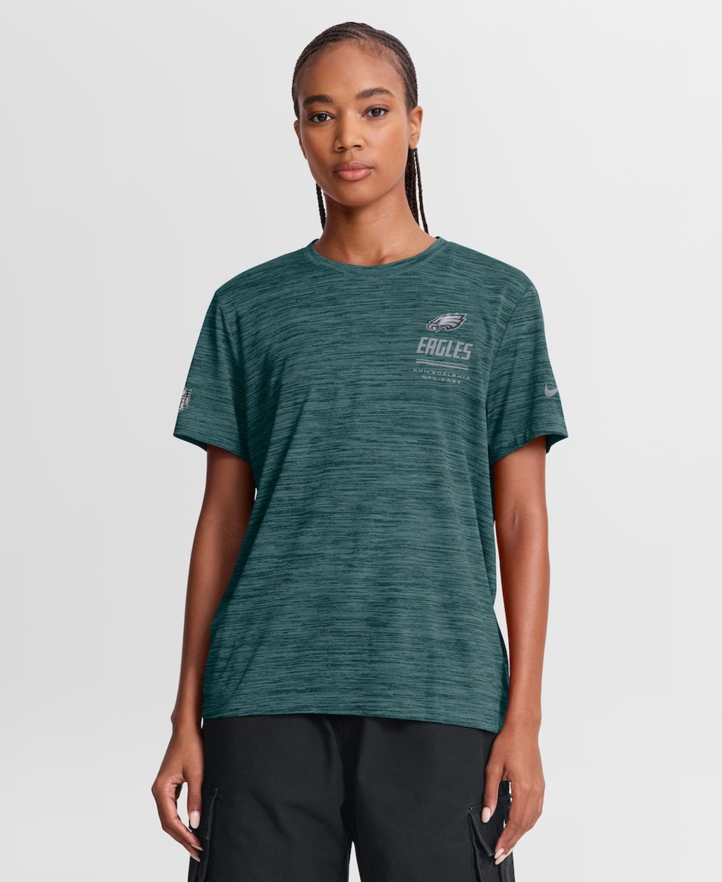 Женская футболка Nike Midnight Green Philadelphia Eagles Sideline Velocity Dri-FIT — фото 3